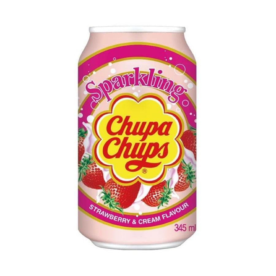 Chupa Chups Sparkling Strawberry & Cream 345ml