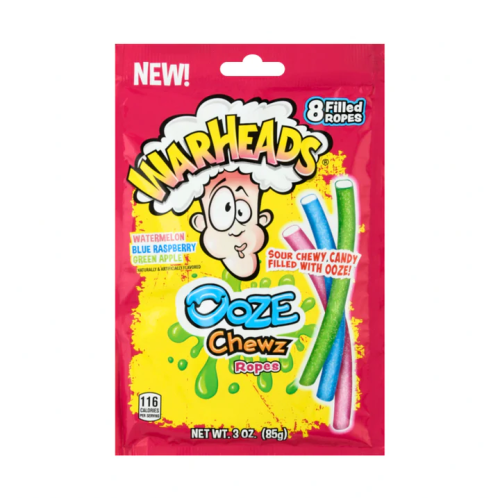 Warheads Ooze Chews Ropes Peg Bag (85g)