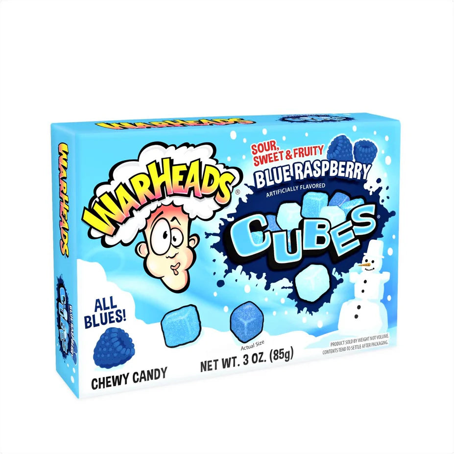 Warheads Blue Raspberry Blizzard Cubes 85g